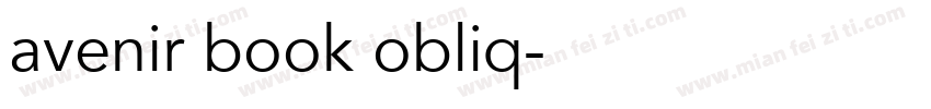 avenir book obliq字体转换